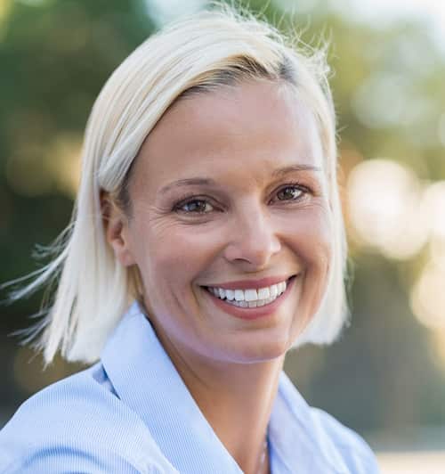 Woman smiling